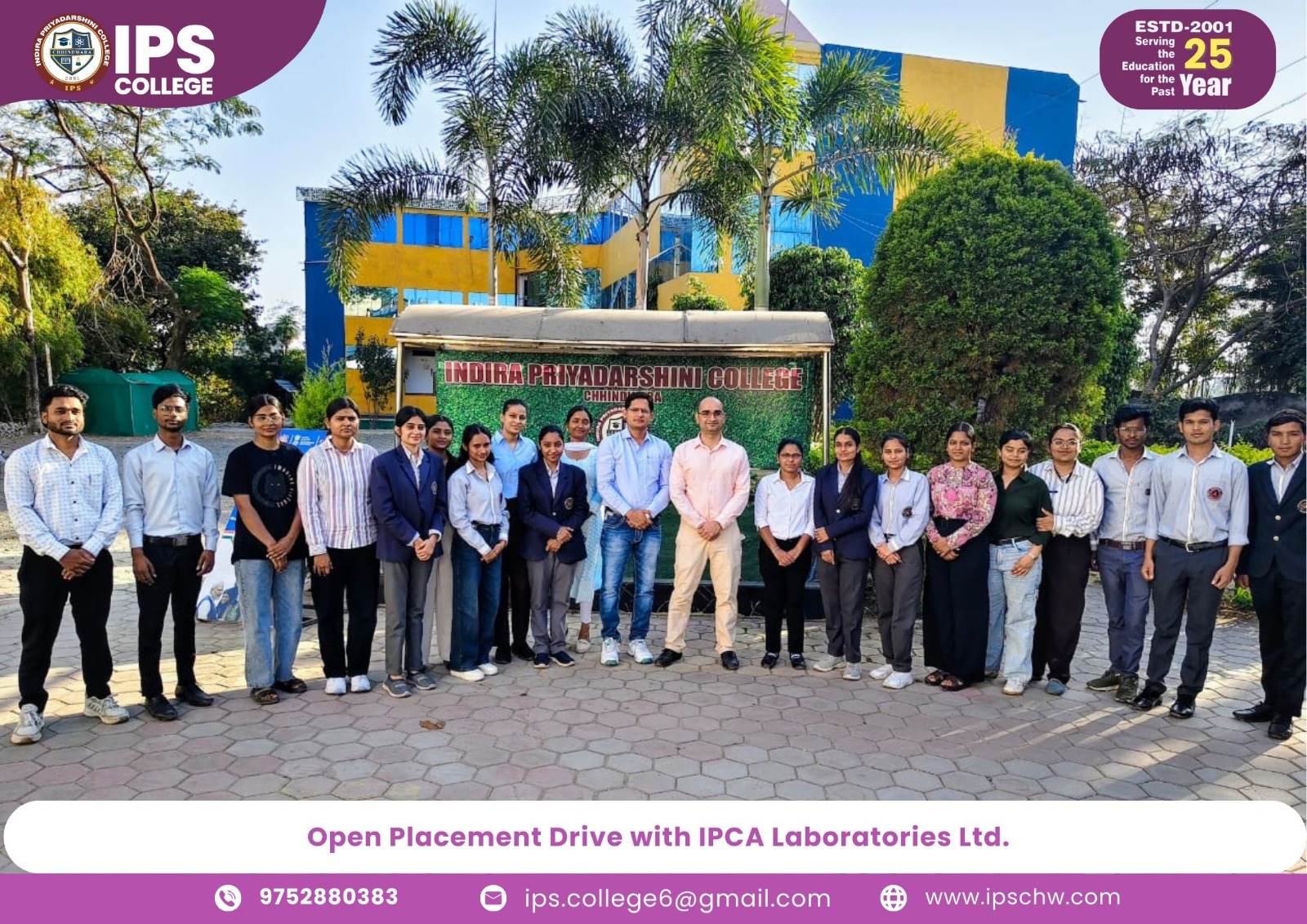 Open Placement Drive in collaboration with Ipca Laboratories Ltd.